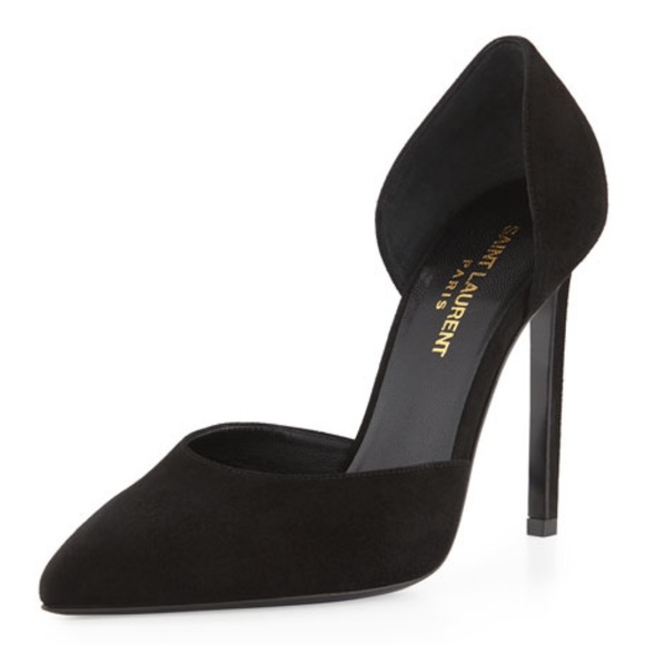 Saint Laurent Suede Pump, Black - Picture 1 of 11